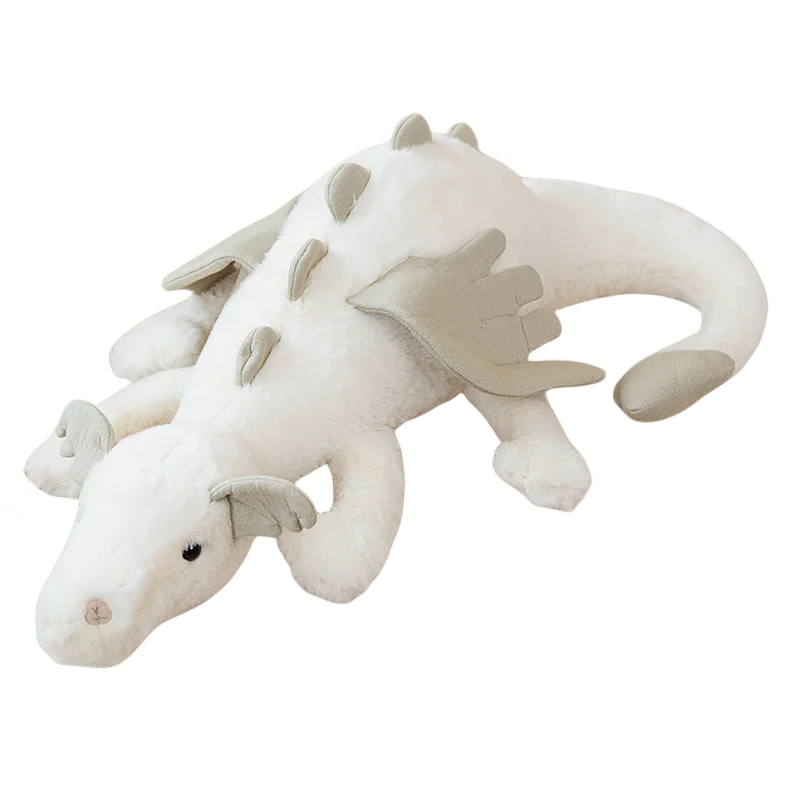 30/50/70/90cm Flying Dragon Action Figure Stuffed Toy Flying Wings Din Biały smok cx