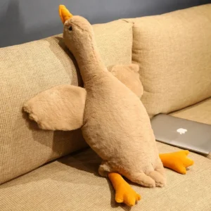 50-190cm Kawaii Large Goose Stuffed Animal Duck Pink Giant Goose Plush Brązowy