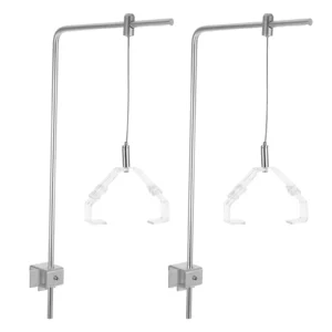 Aluminiowy stojak na lampę do akwarium - 2 szt. Srebrny