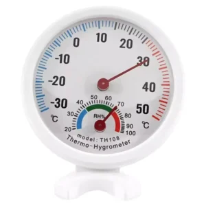 Analogowy higrometr dzwonkowy — miernik temperatury od -30°C do +50°C na zewnątrz