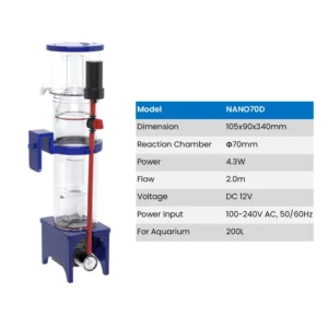 Aqua Excel AE-NANO – odpieniacz HOB do nano akwarium morskiego i rafy koralowej Czerwony
