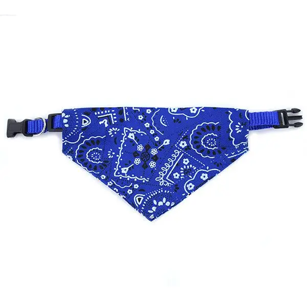 Bandana dla psa i kota - regulowana apaszka na szyję z chustą Niebieski