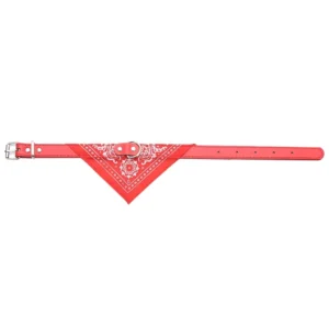 Bandana dla psa i kota - regulowana chusta na szyję Style4 czerwony