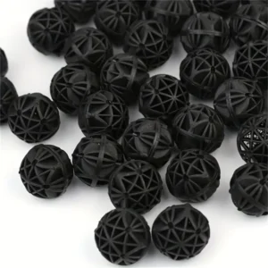 Bio-kulki filtracyjne do akwarium 30 sztuk 16 mm — media do hodowli bakterii Czarny