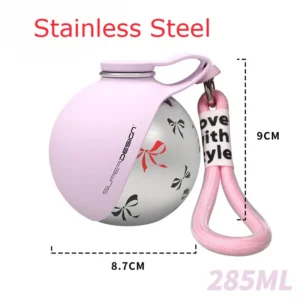 Butelka z poidłem dla psa 285 ml na spacer i podróż Stainless steel a