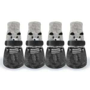 Buty skarpetobuty dla małego psa ciepłe wodoodporne antypoślizgowe Czarny