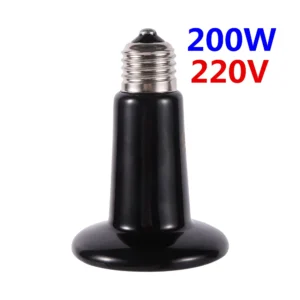 Ceramiczna lampa na podczerwień do terrarium 25W-200W Ciemnoszary