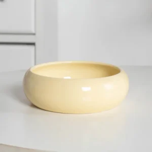Ceramiczna miska dla psa i kota w stylu nordyckim Żółty