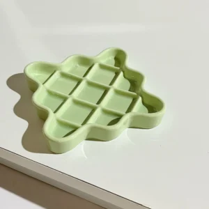 Ceramiczna miska wolnojadąca dla szczeniąt w kolorowych wzorach Zielony