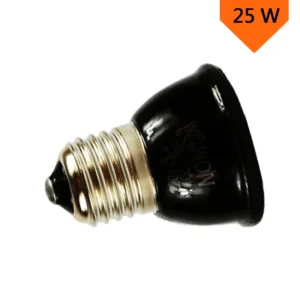 Ceramiczna żarówka grzewcza E27 do terrarium 25-100W — czarna podczerwień Ciemny brąz