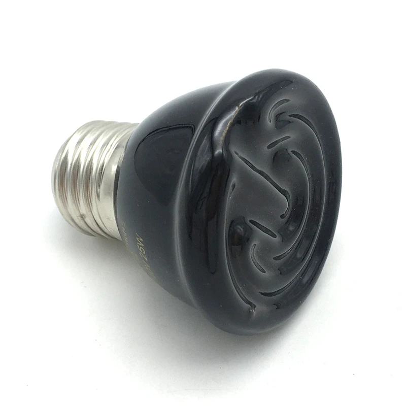 Ceramiczny emiter ciepła do terrarium 25-100W — lampa podczerwień bez światła Ciemny brąz