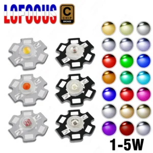 Chip LED COB wysokiej mocy do lamp akwariowych i wzrostu roślin 1W 3W 5W Burgundia