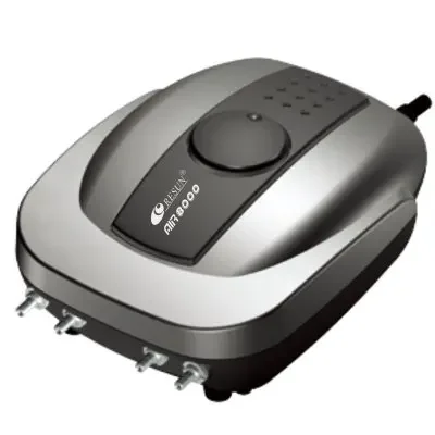 Cicha pompa powietrza 220V do akwarium i stawu rybnego 2W–4W Szary