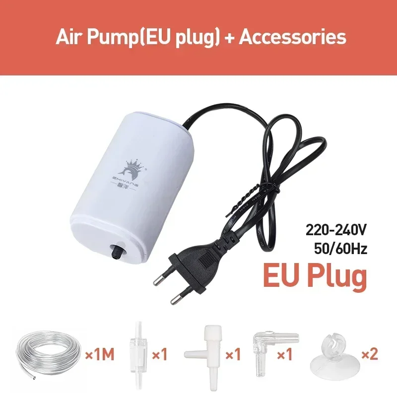 Cicha pompa powietrza do akwarium 3W ultra cicha sprężarka Zielony