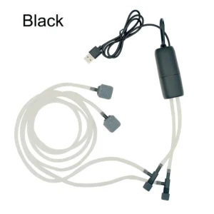 Cichy oksygenator akwariowy USB przenośny mini napowietrzacz ładowany USB Czarny