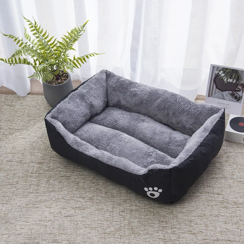 Ciepłe legowisko-sofa dla psa i kota Czarny