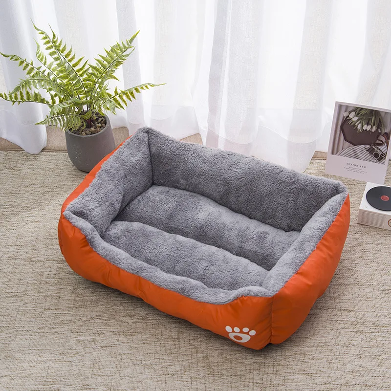 Ciepłe legowisko-sofa dla psa i kota Pomarańczowy