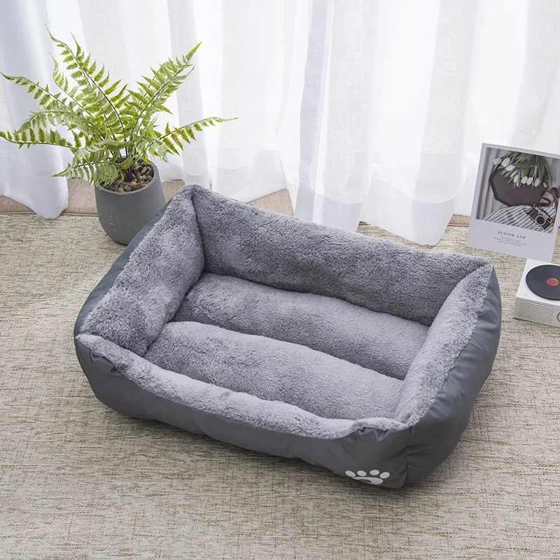 Ciepłe legowisko-sofa dla psa i kota Szary