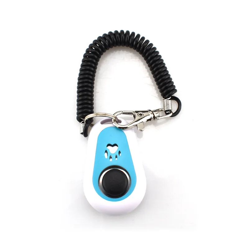 Clicker treningowy z łapką — brelok do kluczy dla psa i kota Biały