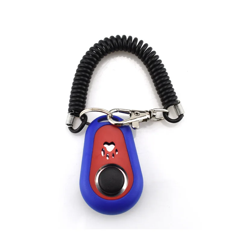 Clicker treningowy z łapką — brelok do kluczy dla psa i kota Granatowy