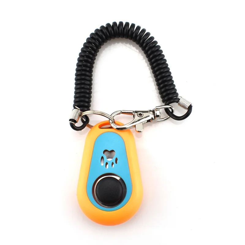 Clicker treningowy z łapką — brelok do kluczy dla psa i kota Złoto