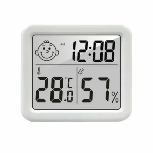 Cyfrowy termometr higrometr LCD z podświetleniem do terrarium Srebrny