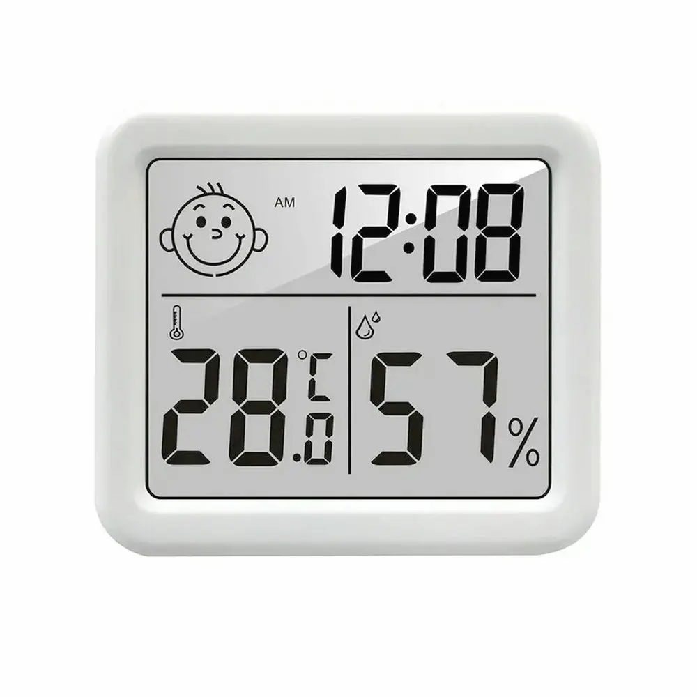 Cyfrowy termometr higrometr LCD z podświetleniem do terrarium Srebrny