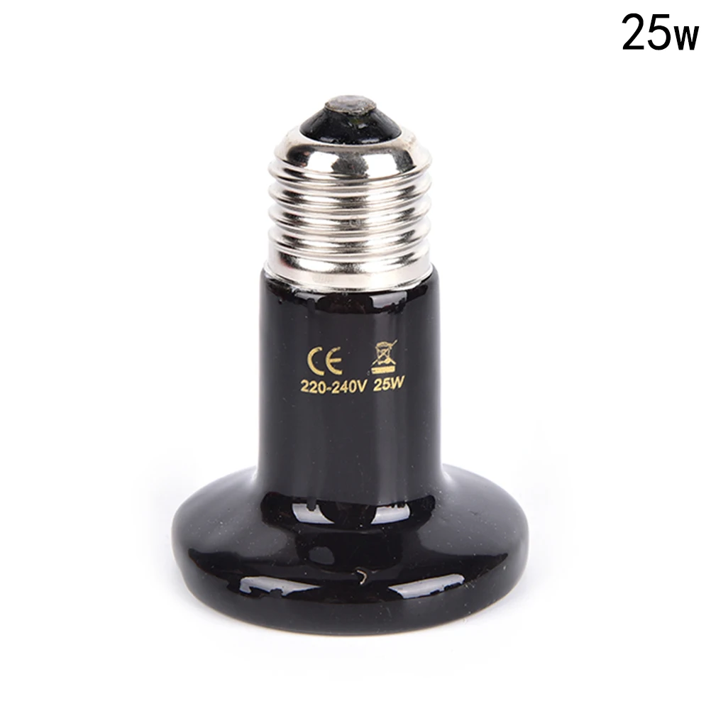 Czarna ceramiczna lampa grzewcza na podczerwień 50-100W dla gadów Ciemny brąz