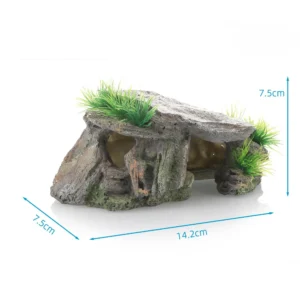 Dekoracja do terrarium i akwarium — skalna platforma wspinaczkowa dla żółwia Czerwony