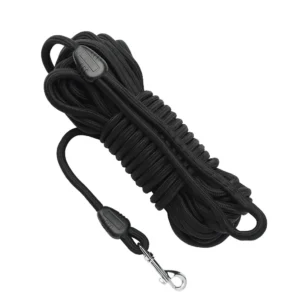 Długa smycz treningowa 5–15 m dla psa i kota 8 mm Czarny