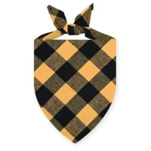 Duża chustka bandana w kratę dla psa z możliwością prania Burgundia
