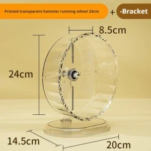 Duże transparentne kółko do biegania 24 cm dla chomika Khaki