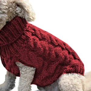 Dzianinowy sweter dla psa i kota — chihuahua, sfinks, york, ciepły zimowy Czarny