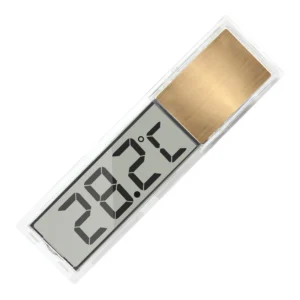 Elektroniczny termometr LCD do akwarium minimalistyczny srebrny Biały