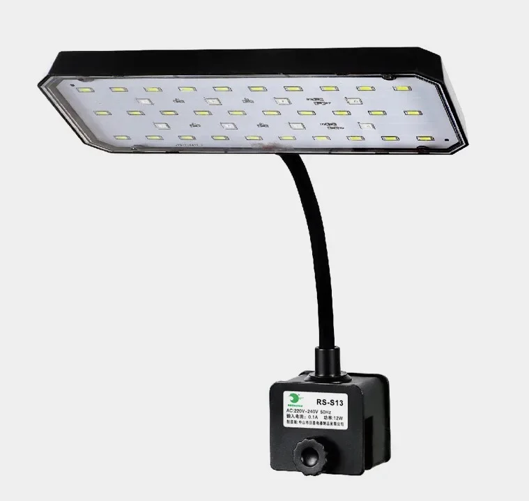 Energooszczędna lampa LED z klipsem do akwarium 220V pełne spektrum do roślin Czerwony