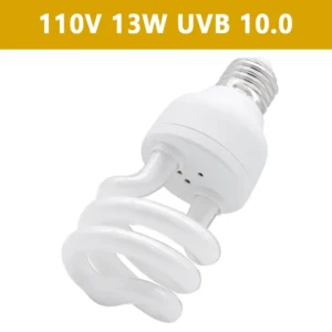Energooszczędna żarówka UVB 5.0 i 10.0 do terrarium 13W/26W z oprawą Jasnożółty