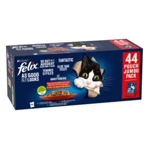 Felix Fantastic karma dla kotów w galaretce 3,2 kg (44 sztuki) 
