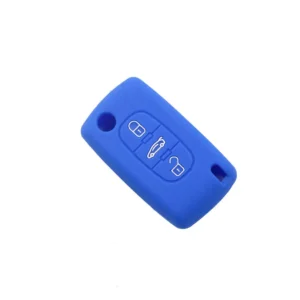 Flip Fob Folding Remote Silicon Key Case dla Peugeot 306 407 807 Partn Niebieski