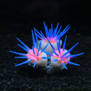 Fluorescencyjna ozdoba akwarium — świecące rośliny koralowe do zbiornika żółty