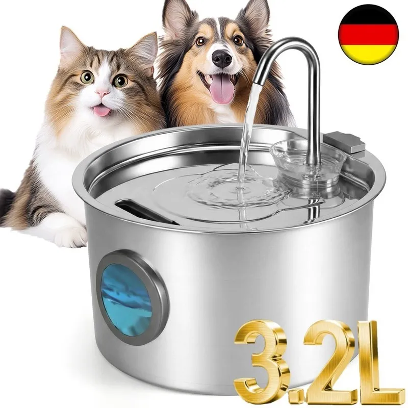 Fontanna z wodą dla kota i psa ze stali nierdzewnej 3,2 l Uniwersalny