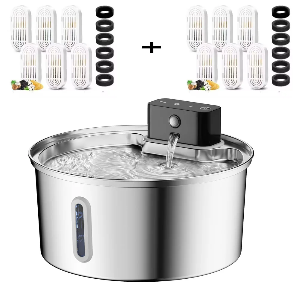 Bezprzewodowa fontanna z poidełkiem dla psa i kota 3,2 l Pet water 12chip