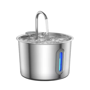 Fontanna dla kota i psa ze stali nierdzewnej 2,2 l ultra cicha USB Biały