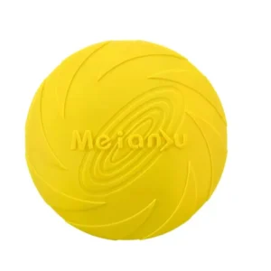 Gumowe frisbee dla psa odporne na gryzienie Żółty
