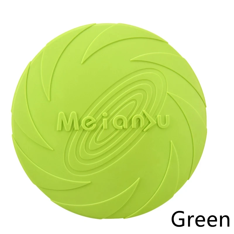 Frisbee silikonowe dla psa, miękki latający dysk Zielony