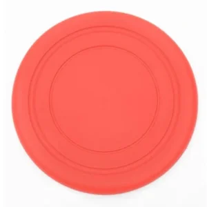 Frisbee silikonowe dla psa miękki dysk do aportu Czerwony