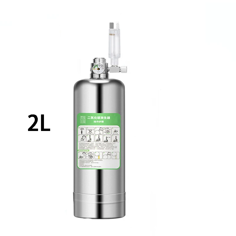 Zestaw generatora CO2 do akwarium ze stali nierdzewnej L