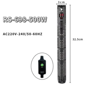 Grzałka akwariowa 500W z wyświetlaczem LCD i stałą temperaturą Czerwony