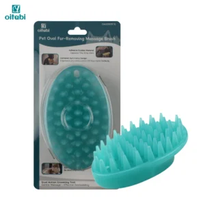 Gumowa szczotka pielęgnacyjna dla psa i kota krótkowłosego Niebieski