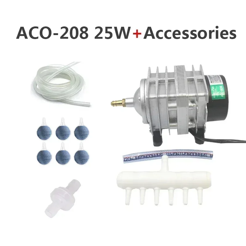 Hailea zewnętrzna pompa powietrza 220V do stawu rybnego ACO-208/308 Czarny