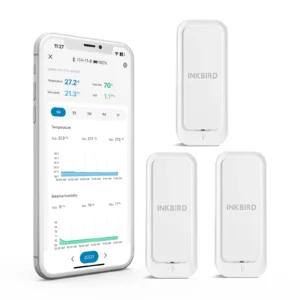 INKBIRD ITH-11-B Termohigrometr Bluetooth IP65 Wodoodporny Złoto
